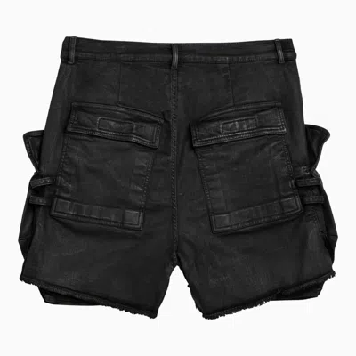 Shop Rick Owens Cargo Bermuda Shorts In Black