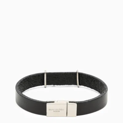 Shop Saint Laurent Bracelet With Logo In Black