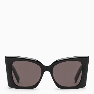 Shop Saint Laurent Sl M119 Blaze Sunglasses In Black