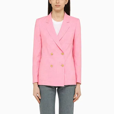 Shop Tagliatore And Double-breasted Jacket In Pink