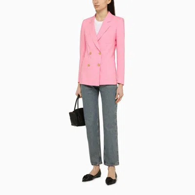 Shop Tagliatore And Double-breasted Jacket In Pink