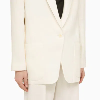 Shop The Row Single-breasted Jacket In White