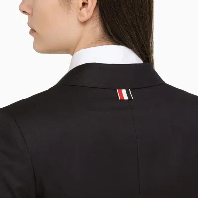 Shop Thom Browne Single-breasted Navy Blazer In Blue
