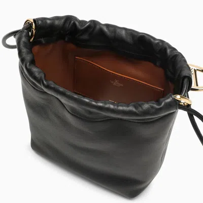 Shop Valentino Garavani Vlogo Pouf Mini Bucket Bag In Black