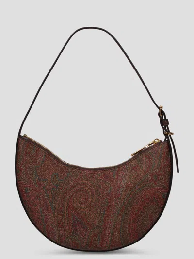 Shop Etro Small Essential Hobo Bag In Brown