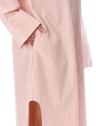 Shop By Malene Birger Perros Striped Midi Dress In Pink Stripes