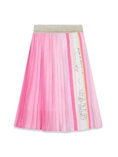 Shop Karl Lagerfeld Pleated Skirt In Rosa