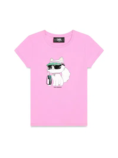 Shop Karl Lagerfeld Tee Shirt In Rosa