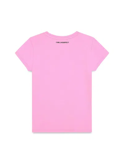 Shop Karl Lagerfeld Tee Shirt In Rosa