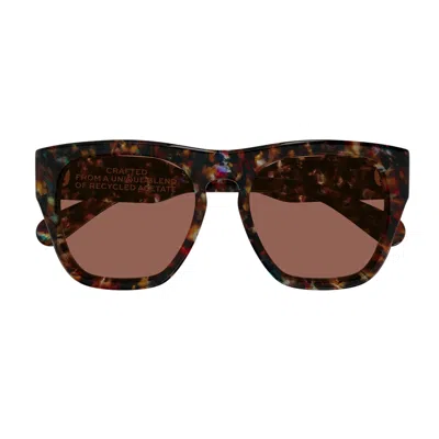 Shop Chloé Ch0149s Linea Gayia 009 Sunglasses In Rosso