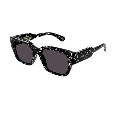 Shop Chloé Ch0190s Linea Gayia 003 Sunglasses In Nero