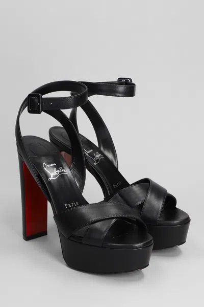 Shop Christian Louboutin Supramariza 130 Sandals In Black Leather