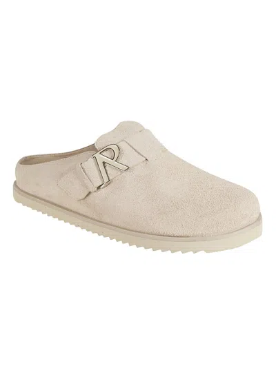 Shop Represent Logo Detail Mules In Taupe