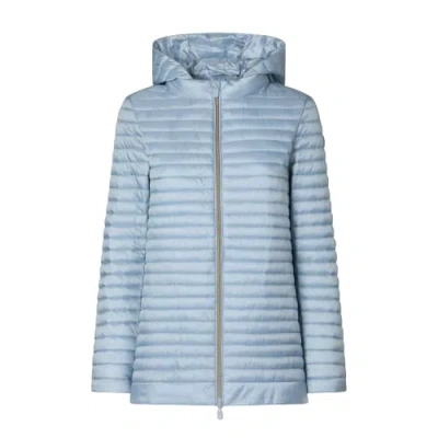 Shop Save The Duck Alima Puffer Coat In Azzurro