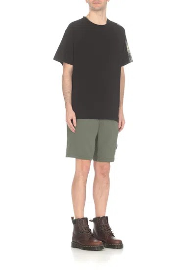 Shop Stone Island Cotton T-shirt In Black