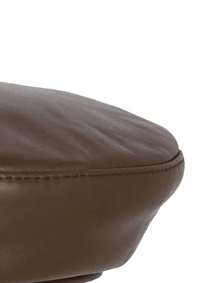Shop Ruslan Baginskiy Leather Hat In Brown