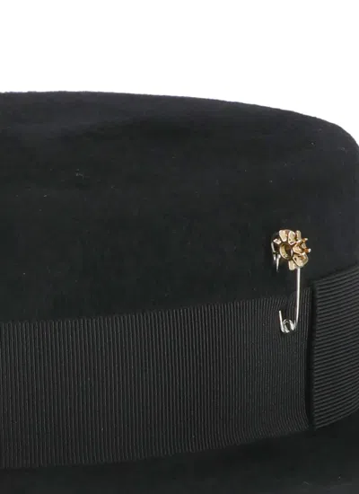 Shop Ruslan Baginskiy Hat With Pin In Black