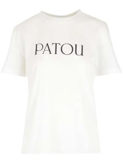 Shop Patou Iconic Signature T-shirt In Bianco