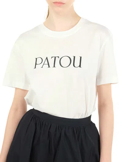 Shop Patou Iconic Signature T-shirt In Bianco