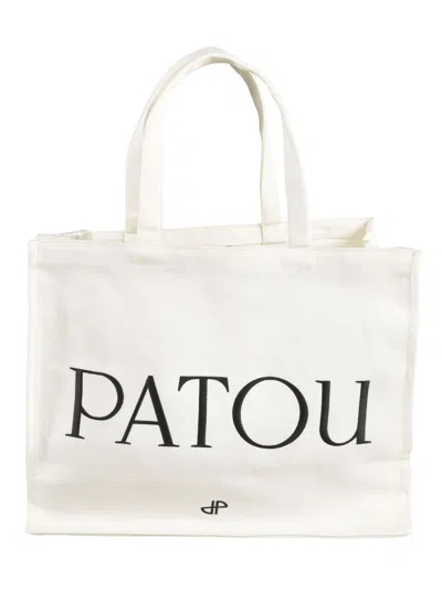 Shop Patou Logo Large Tote In White