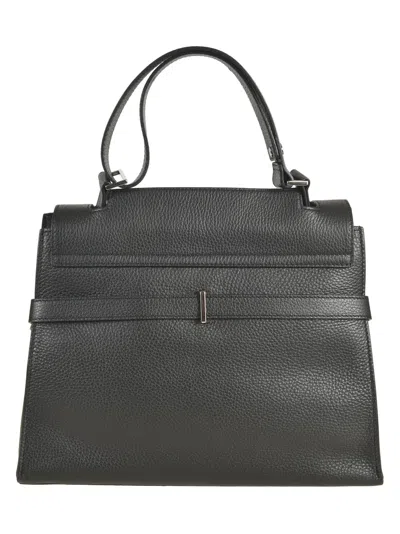 Shop Orciani Logo Flap Tote In Black