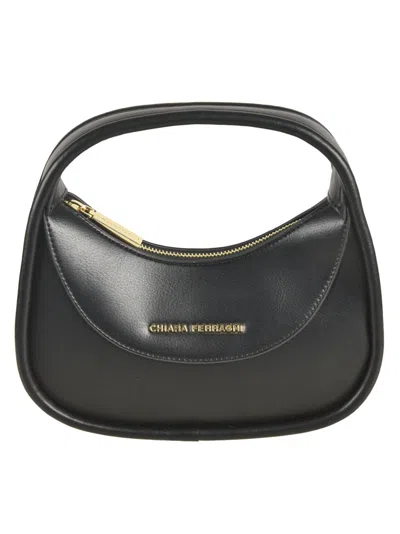 Shop Chiara Ferragni Golden Eye Star Shoulder Bag In Black