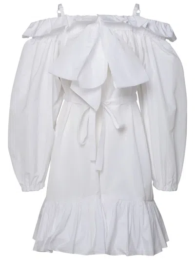 Shop Patou Volume Mini Gg Dress In Bianco