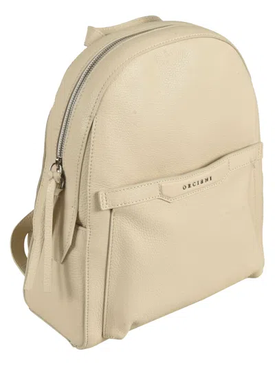 Shop Orciani Zip Logo Detail Backpack In Acqua
