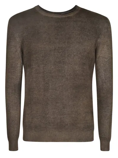 Shop Avant Toi Round Neck Sweater In Taupe