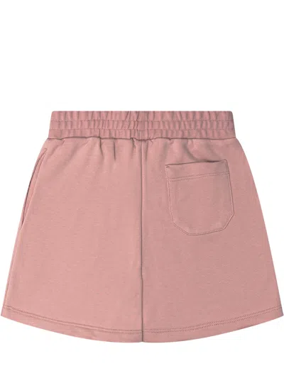 Shop Golden Goose Logo Shorts In Pink Lavander/white