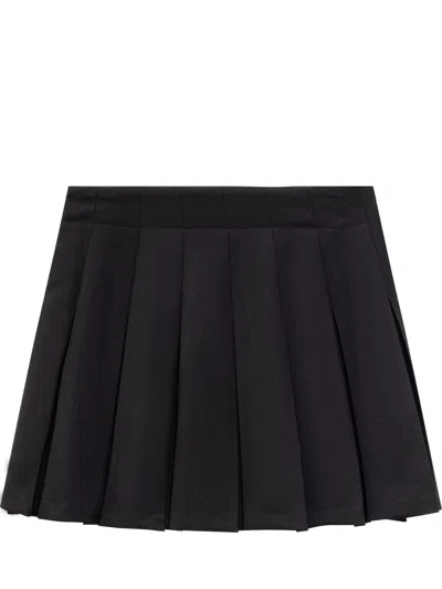 Shop Balmain Skirt With Pleated In Black
