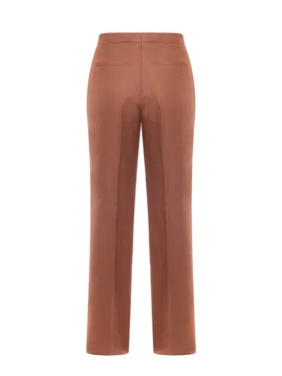 Shop Tagliatore Trouser In Brown