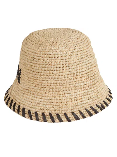 Shop Lanvin Ete Bucket Hat In Natural Black