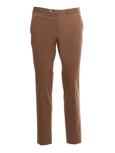 Shop Pt01 Brown Superslim Trousers In Multicolor