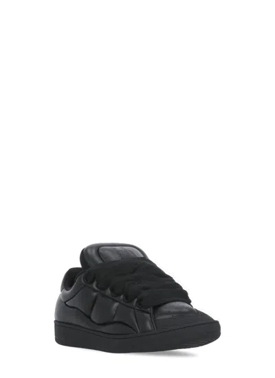 Shop Lanvin Curb Sneakers In Black