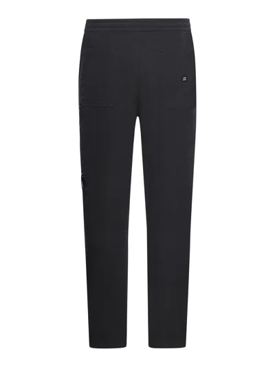 Shop C.p. Company Micro Reps Loose Carpenter Pants In Black