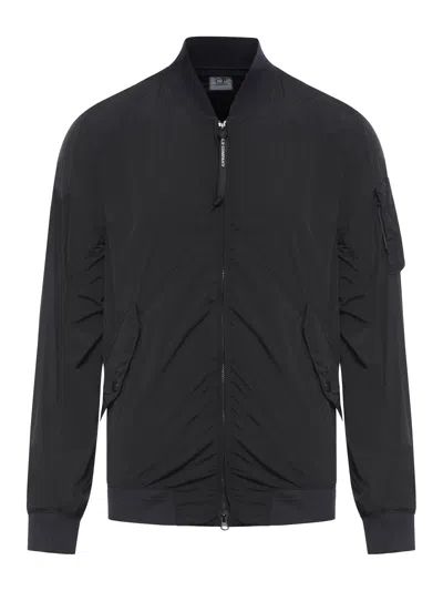 Shop C.p. Company Nycra-r Bomber Jacket In Black