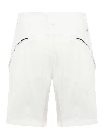 Shop C.p. Company Stretch Sateen Utility Shorts In Gauze White