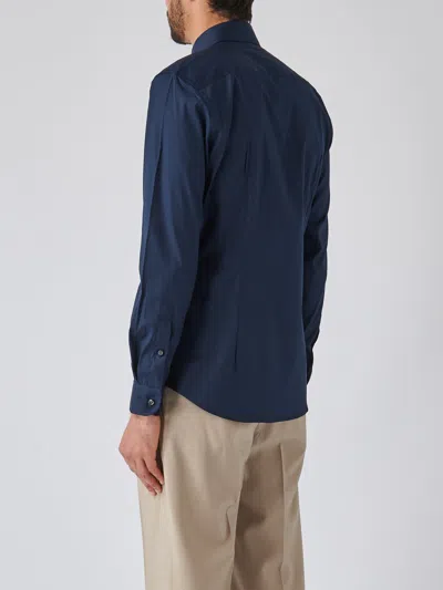 Shop Fay Camicia Botton Down Shirt In Navy