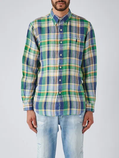 Shop Polo Ralph Lauren Long Sleeve Sport Shirt Shirt In Verde
