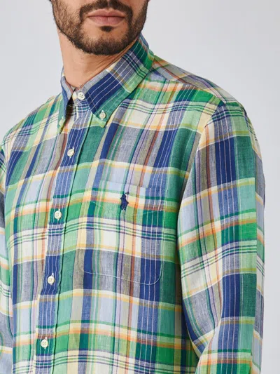 Shop Polo Ralph Lauren Long Sleeve Sport Shirt Shirt In Verde