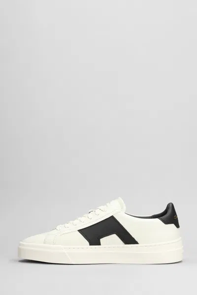 Shop Santoni Dbs4 Sneakers In White Leather