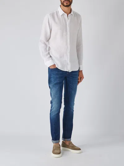Shop Altea Camicia Uomo Shirt In Bianco