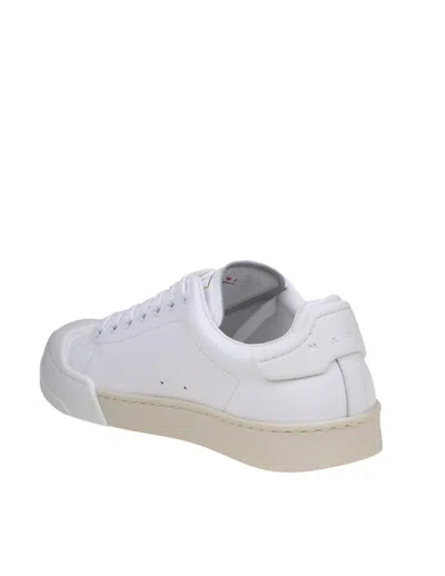 Shop Marni Dada Bumper Sneakers In White Leather