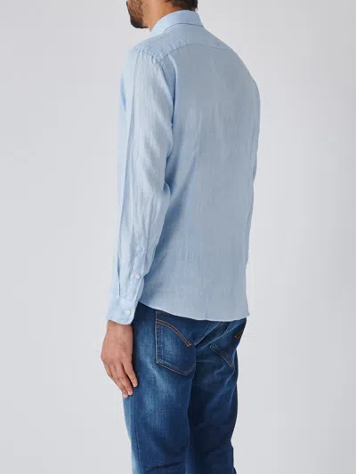 Shop Altea Camicia Uomo Shirt In Azzurro