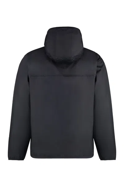 Shop K-way Claude Hooded Nylon Jacket In Black