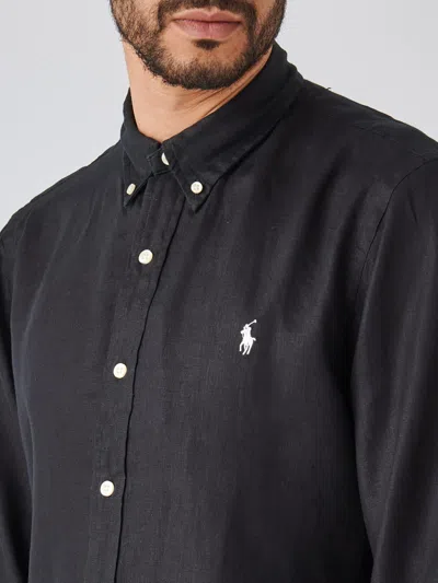 Shop Polo Ralph Lauren Long Sleeve Sport Shirt Shirt In Nero