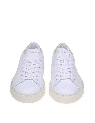 Shop Date Levante In White And Gray Leather In White/grey