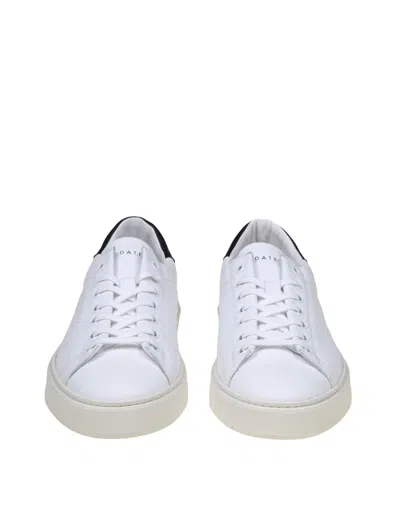 Shop Date Levante Sneakers In Black/white Leather In White/black