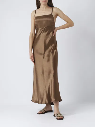 Shop Max Mara Baden Dress In Bruciato